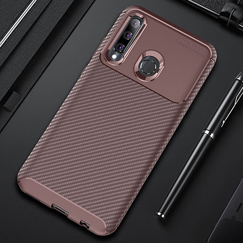 Funda Silicona Carcasa Goma Twill Y01 para Huawei Honor 20 Lite Marron