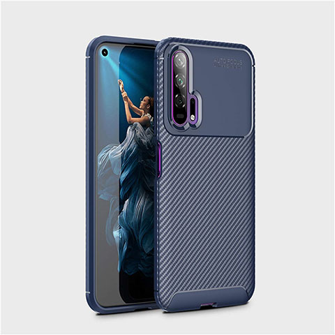 Funda Silicona Carcasa Goma Twill Y01 para Huawei Honor 20 Pro Azul