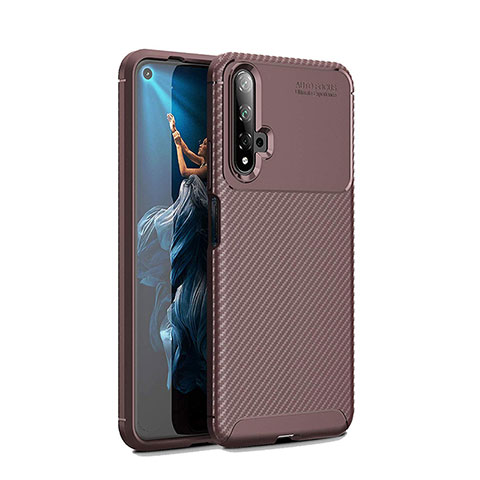 Funda Silicona Carcasa Goma Twill Y01 para Huawei Honor 20S Marron