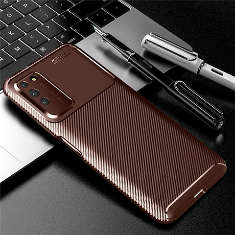 Funda Silicona Carcasa Goma Twill Y01 para Huawei Honor X10 5G Marron