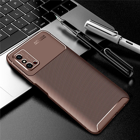 Funda Silicona Carcasa Goma Twill Y01 para Huawei Honor X10 Max 5G Marron