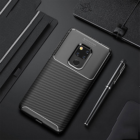 Funda Silicona Carcasa Goma Twill Y01 para Huawei Mate 20 Negro