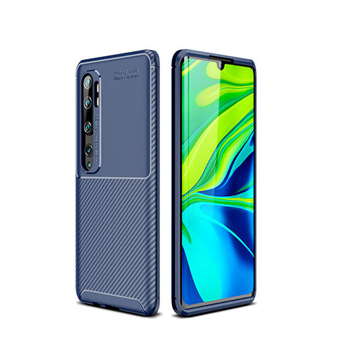 Funda Silicona Carcasa Goma Twill Y01 para Xiaomi Mi Note 10 Azul