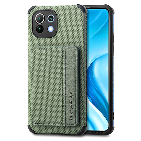 Funda Silicona Carcasa Ultrafina Goma con Magnetico A04 para Xiaomi Mi 11 5G Verde