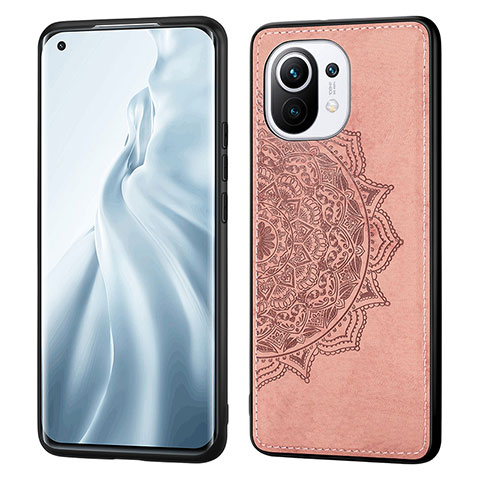 Funda Silicona Carcasa Ultrafina Goma con Magnetico A07 para Xiaomi Mi 11 5G Rosa