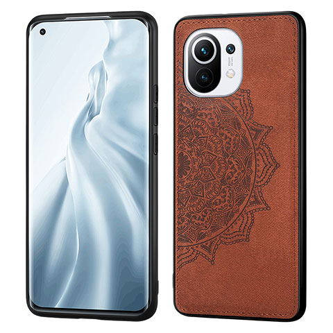 Funda Silicona Carcasa Ultrafina Goma con Magnetico A07 para Xiaomi Mi 11 Lite 5G Marron