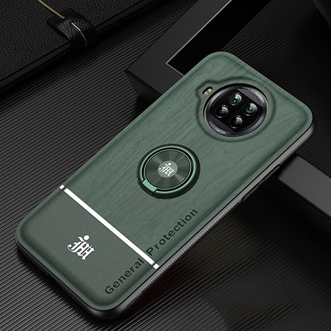 Funda Silicona Carcasa Ultrafina Goma con Magnetico Anillo de dedo Soporte JM1 para Xiaomi Mi 10i 5G Verde