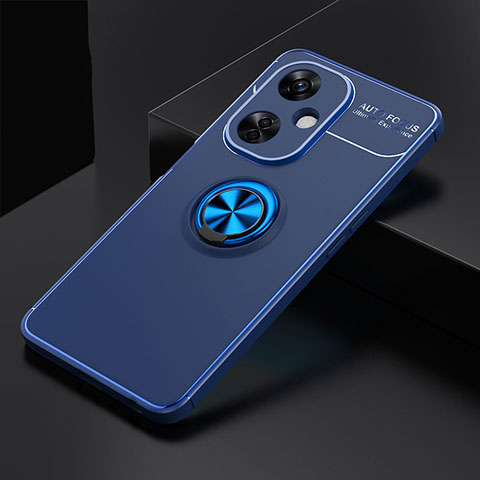 Funda Silicona Carcasa Ultrafina Goma con Magnetico Anillo de dedo Soporte SD1 para OnePlus Nord N30 5G Azul