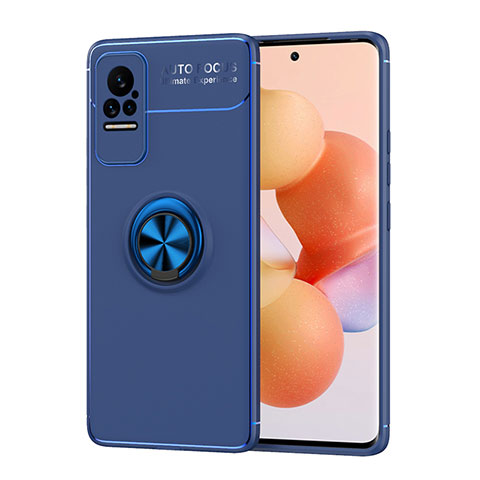 Funda Silicona Carcasa Ultrafina Goma con Magnetico Anillo de dedo Soporte SD1 para Xiaomi Civi 1S 5G Azul