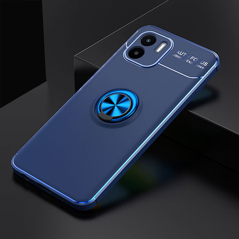 Funda Silicona Carcasa Ultrafina Goma con Magnetico Anillo de dedo Soporte SD1 para Xiaomi Redmi A1 Azul