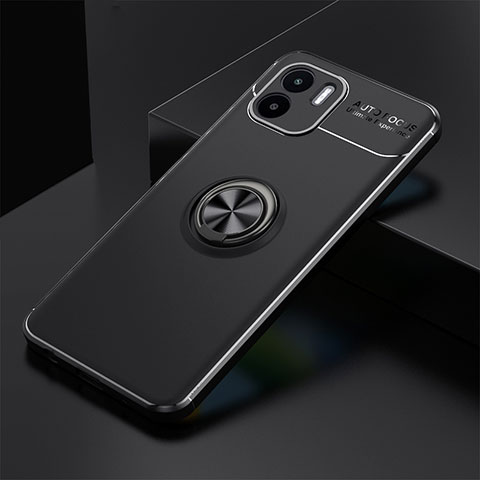 Funda Silicona Carcasa Ultrafina Goma con Magnetico Anillo de dedo Soporte SD1 para Xiaomi Redmi A2 Plus Negro