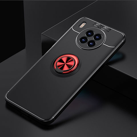 Funda Silicona Carcasa Ultrafina Goma con Magnetico Anillo de dedo Soporte SD2 para Huawei Nova 8i Rojo y Negro
