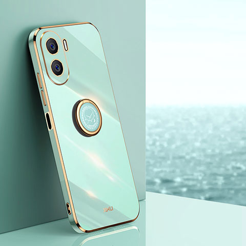 Funda Silicona Carcasa Ultrafina Goma con Magnetico Anillo de dedo Soporte XL1 para Huawei Honor X40i 5G Verde