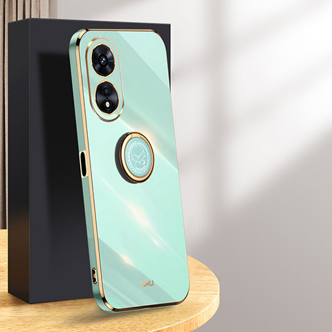 Funda Silicona Carcasa Ultrafina Goma con Magnetico Anillo de dedo Soporte XL1 para Huawei Honor X5 Plus Verde