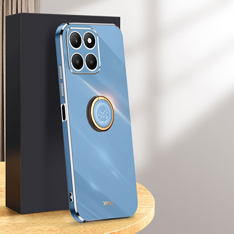 Funda Silicona Carcasa Ultrafina Goma con Magnetico Anillo de dedo Soporte XL1 para Huawei Honor X8b Azul