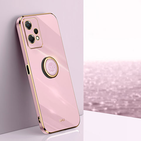 Funda Silicona Carcasa Ultrafina Goma con Magnetico Anillo de dedo Soporte XL1 para OnePlus Nord CE 2 Lite 5G Rosa