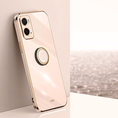 Funda Silicona Carcasa Ultrafina Goma con Magnetico Anillo de dedo Soporte XL1 para Oppo A76 Oro