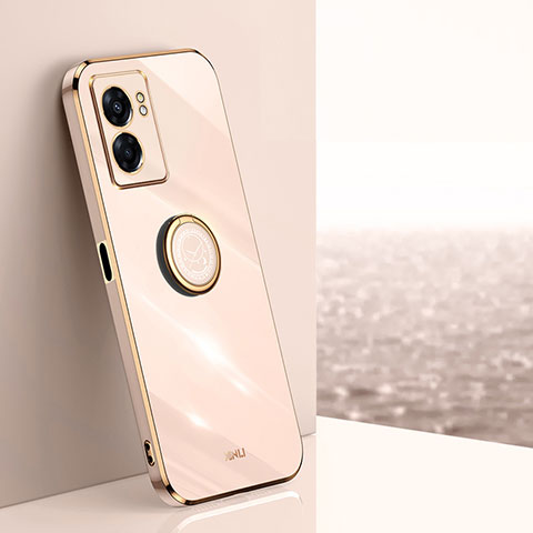 Funda Silicona Carcasa Ultrafina Goma con Magnetico Anillo de dedo Soporte XL1 para Oppo A77 5G Oro