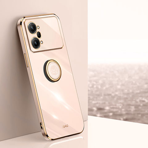 Funda Silicona Carcasa Ultrafina Goma con Magnetico Anillo de dedo Soporte XL1 para Oppo K10 Pro 5G Oro