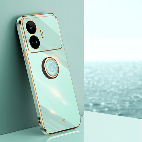 Funda Silicona Carcasa Ultrafina Goma con Magnetico Anillo de dedo Soporte XL1 para Realme GT Neo5 SE 5G Verde