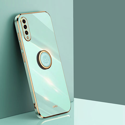 Funda Silicona Carcasa Ultrafina Goma con Magnetico Anillo de dedo Soporte XL1 para Samsung Galaxy A50 Verde