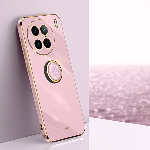 Funda Silicona Carcasa Ultrafina Goma con Magnetico Anillo de dedo Soporte XL1 para Vivo X90 Pro 5G Rosa