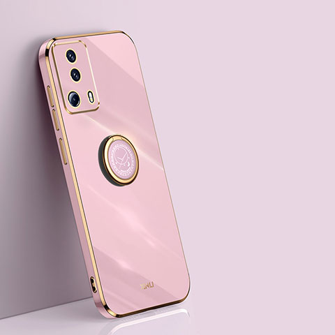 Funda Silicona Carcasa Ultrafina Goma con Magnetico Anillo de dedo Soporte XL1 para Xiaomi Mi 13 Lite 5G Rosa