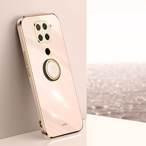 Funda Silicona Carcasa Ultrafina Goma con Magnetico Anillo de dedo Soporte XL1 para Xiaomi Redmi 10X 4G Oro