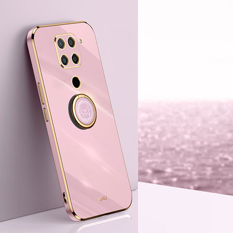 Funda Silicona Carcasa Ultrafina Goma con Magnetico Anillo de dedo Soporte XL1 para Xiaomi Redmi 10X 4G Rosa