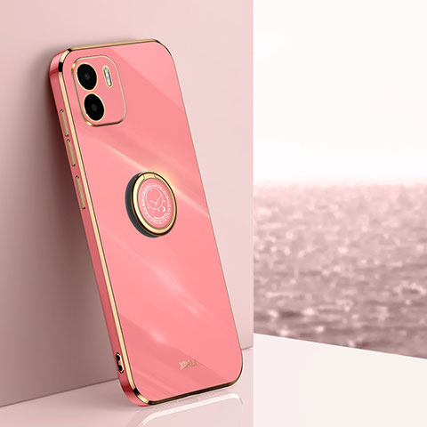 Funda Silicona Carcasa Ultrafina Goma con Magnetico Anillo de dedo Soporte XL1 para Xiaomi Redmi A1 Rosa Roja