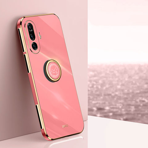 Funda Silicona Carcasa Ultrafina Goma con Magnetico Anillo de dedo Soporte XL1 para Xiaomi Redmi K40 Gaming 5G Rosa Roja