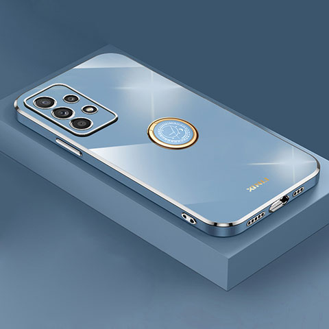 Funda Silicona Carcasa Ultrafina Goma con Magnetico Anillo de dedo Soporte XL2 para Samsung Galaxy A32 5G Azul