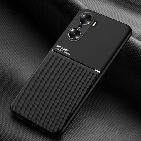 Funda Silicona Carcasa Ultrafina Goma con Magnetico para Huawei Honor 60 Pro 5G Negro