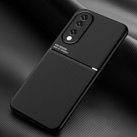 Funda Silicona Carcasa Ultrafina Goma con Magnetico para Huawei Honor 90 5G Negro