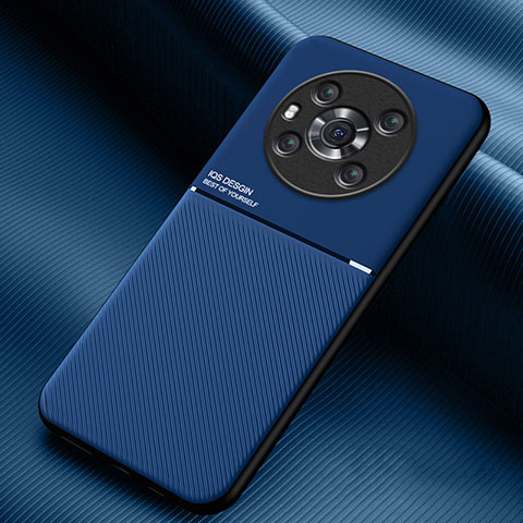 Funda Silicona Carcasa Ultrafina Goma con Magnetico para Huawei Honor Magic3 5G Azul