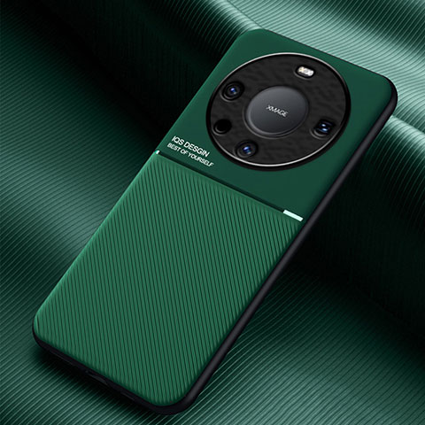 Funda Silicona Carcasa Ultrafina Goma con Magnetico para Huawei Mate 60 Verde