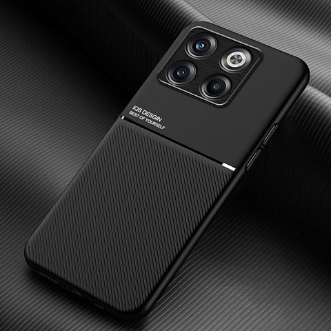 Funda Silicona Carcasa Ultrafina Goma con Magnetico para OnePlus 10T 5G Negro