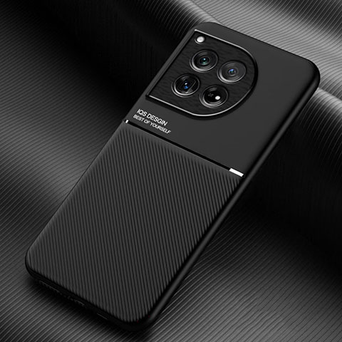 Funda Silicona Carcasa Ultrafina Goma con Magnetico para OnePlus 12 5G Negro