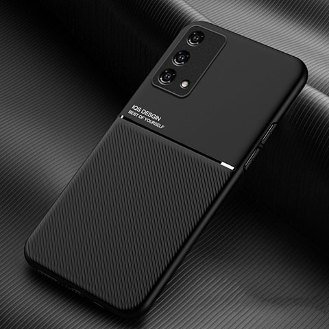 Funda Silicona Carcasa Ultrafina Goma con Magnetico para Oppo A74 4G Negro