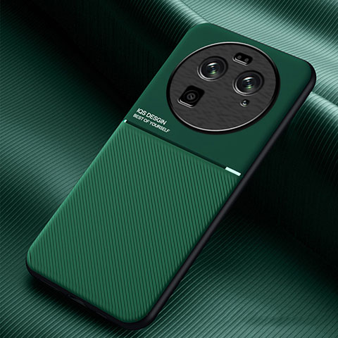 Funda Silicona Carcasa Ultrafina Goma con Magnetico para Oppo Find X6 5G Verde