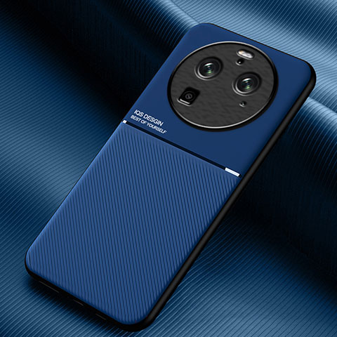 Funda Silicona Carcasa Ultrafina Goma con Magnetico para Oppo Find X6 Pro 5G Azul