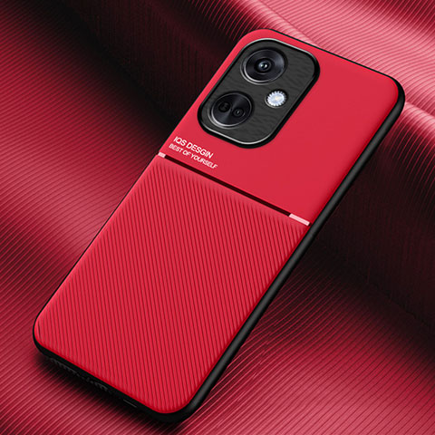 Funda Silicona Carcasa Ultrafina Goma con Magnetico para Oppo K11 5G Rojo