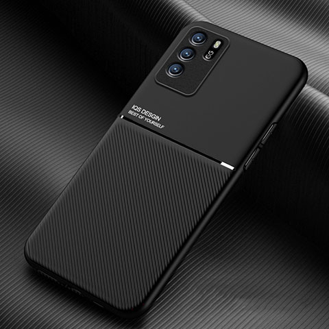 Funda Silicona Carcasa Ultrafina Goma con Magnetico para Oppo Reno6 Z 5G Negro