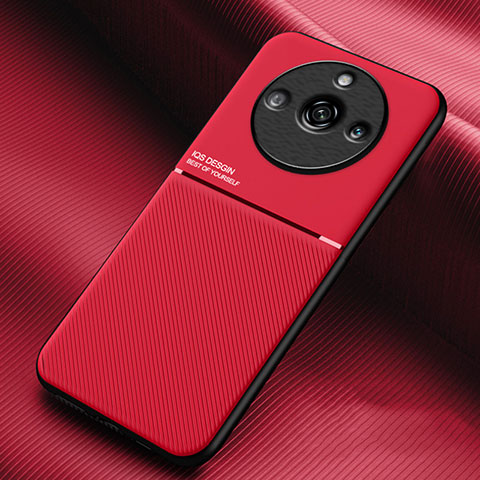 Funda Silicona Carcasa Ultrafina Goma con Magnetico para Realme 11 Pro+ Plus 5G Rojo