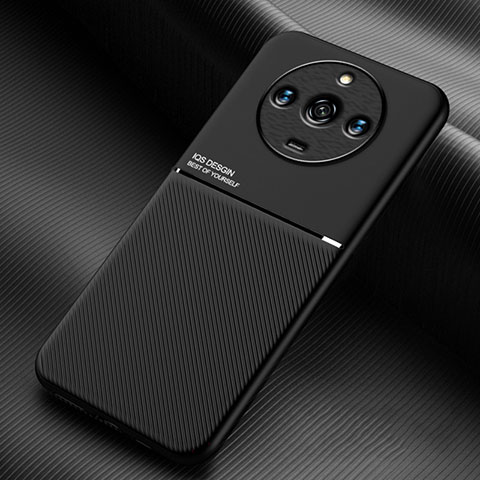 Funda Silicona Carcasa Ultrafina Goma con Magnetico para Realme Narzo 60 5G Negro