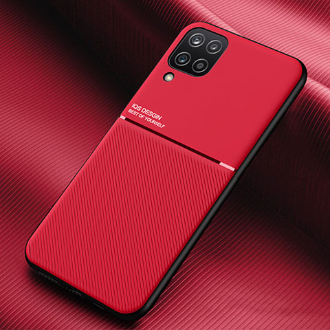 Funda Silicona Carcasa Ultrafina Goma con Magnetico para Samsung Galaxy A12 5G Rojo
