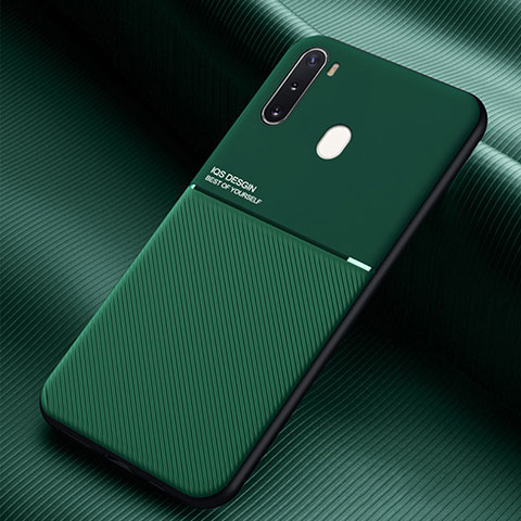 Funda Silicona Carcasa Ultrafina Goma con Magnetico para Samsung Galaxy A21 European Verde