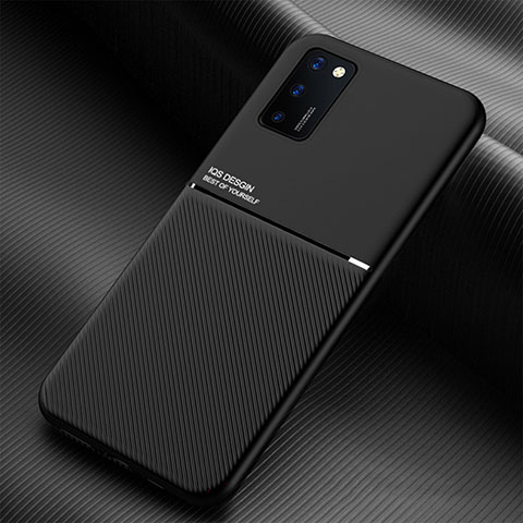 Funda Silicona Carcasa Ultrafina Goma con Magnetico para Samsung Galaxy F02S SM-E025F Negro