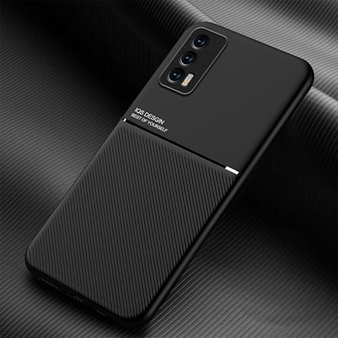 Funda Silicona Carcasa Ultrafina Goma con Magnetico para Vivo iQOO 7 India 5G Negro