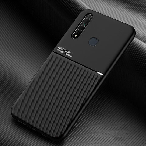 Funda Silicona Carcasa Ultrafina Goma con Magnetico para Vivo Y19 Negro